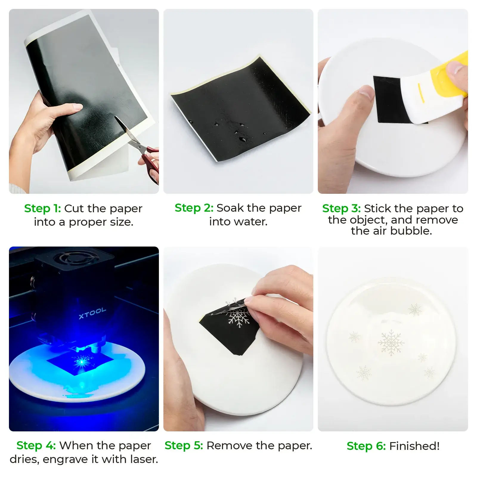 Black Laser Engraving Marking Paper (4pcs) - Image 5