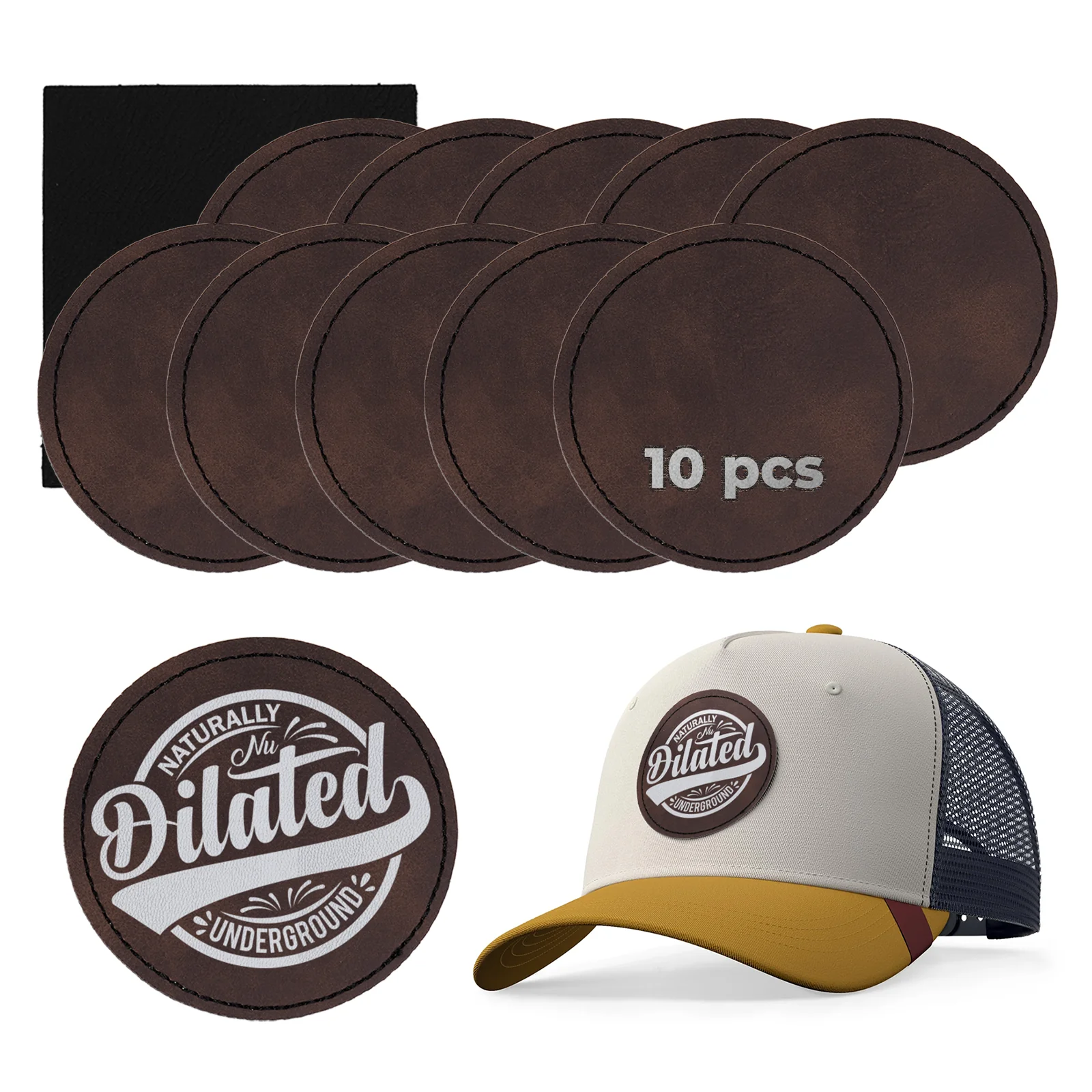 Round Laserable PU Iron-on Patch (10pcs) - Image 14
