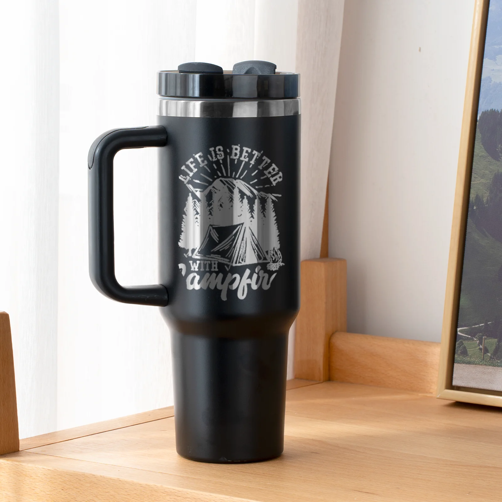 Stainless Steel Tumbler with Handle (40oz) - Image 19